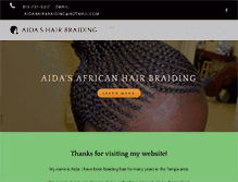 Tablet Screenshot of aidahairbraiding.com